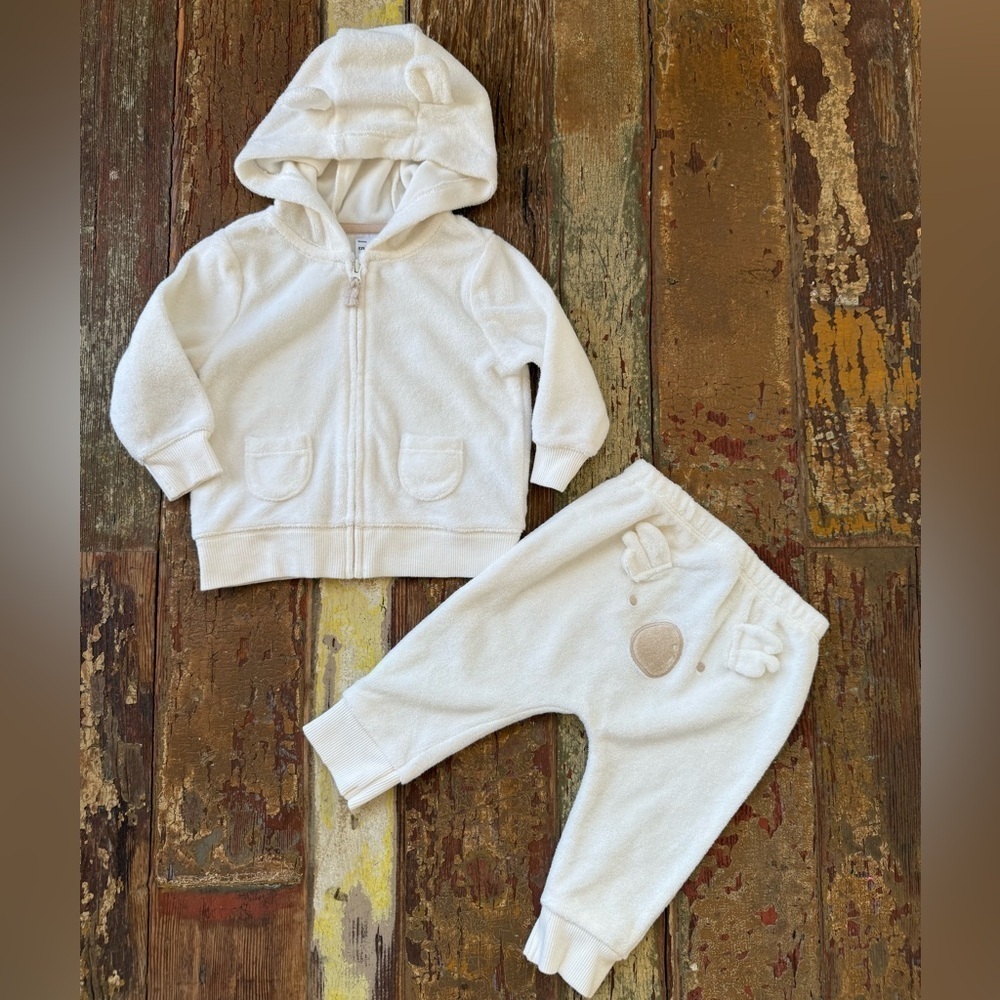 Carter's Baby Cream White Koala Animal Cotton Matching Set with Ears | 6 months